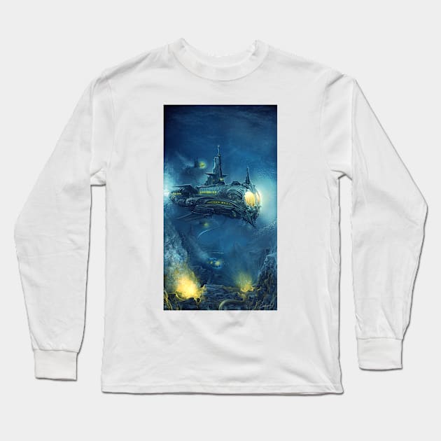 Steampunk Submersible Long Sleeve T-Shirt by evocexperiments